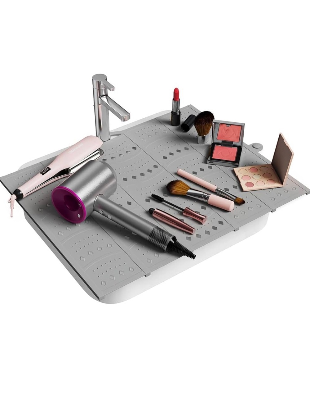 NEW Gray Silicone Makeup Sink Mat